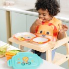 Babador Infantil Com Pega Migalhas Cachorrinho Impermeável