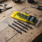 Jogo 5 Brocas Metal Tamanho 4/5/6/8/10 Mm Com Estojo