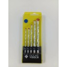 Jogo 5 Brocas Concreto Tamanho 4/5/6/8/10 Mm Com Estojo