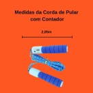 Corda De Pular Com Contador Exercício Ajustável 2.50m Sortida