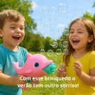 Brinquedo Golfinho Lança Bolhas de Sabão Infantil