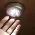 Luminária Toque Lâmpada 3 Leds Guarda Roupas Armário Carro 