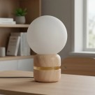 Abajur Luminária De Mesa Mármore Com Cúpula Bivolt E27