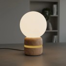 Abajur Luminária De Mesa Mármore Com Cúpula Bivolt E27