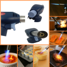 Maçarico Culinário Portátil Multiuso Com Controle De Chama