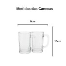 Kit 2 Canecas De Chopp Tipo Outback Vidro Reforçada Pub Bar