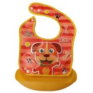 Babador Infantil Com Pega Migalhas Cachorrinho Impermeável