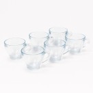 Jogo C/ 6 Xicaras De Vidro Transparente P/ Café Lisa 90ml