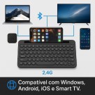 Teclado Bluetooth Sem Fio 2.4G Com Touchpad Numérico Smart Touch Pad Slot Para Cartão Tablet Telefone Computador Fino An