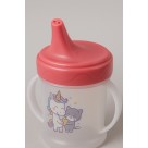 Copo De Transição Para Bebê C/ Alça E Bico Rígido 220ml Rosa