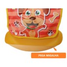 Babador Infantil Com Pega Migalhas Cachorrinho Impermeável