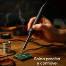 Kit Completo De Solda Eletrônica Profissional Com Ferramenta