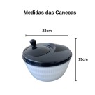 Centrífuga De Salada Secador Verduras Manual 4,5 Litros Cor Sortida