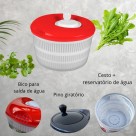 Centrífuga De Salada Secador Verduras Manual 4,5 Litros Cor Sortida