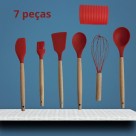 Conjunto de Utensílios de Silicone 7 Peças cor Sortida