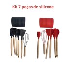 Conjunto de Utensílios de Silicone 7 Peças cor Sortida