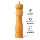  Moedor de Temperos em Madeira 20cm Elegante Prático Durável