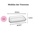 Kit Marinex c/ 2 Formas de Vidro Temperado Assados Versáteis Forno, Cozidos, Assados, Resistentes e Práticas