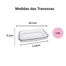 Kit Marinex c/ 2 Formas de Vidro Temperado Assados Versáteis Forno, Cozidos, Assados, Resistentes e Práticas