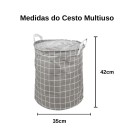 Cesto Dobrável de Roupa Brinquedo Multiuso Impermeável