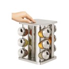 Porta Condimentos Temperos Giratório Inox 12 Potes 90ml Cada