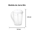 Jarra Misturadora Plástica 2 Litros com Pá Interna