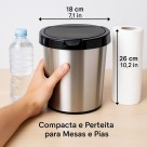 Lixeira Com tampa click label redondo 10L