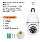 Câmera De Segurança Lâmpada Ip Wifi Visão Noturna Interna App 360º