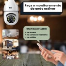 Câmera De Segurança Lâmpada Ip Wifi Visão Noturna Interna App 360º