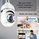 Câmera De Segurança Lâmpada Ip Wifi Visão Noturna Interna App 360º