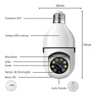 Câmera De Segurança Lâmpada Ip Wifi Visão Noturna Interna App 360º