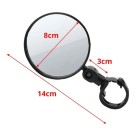 Retrovisor Espelho Para Bicicleta Ampla Visão Redondo