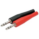 Plug P10 Estéreo Emborrachado Vermelho