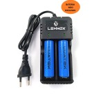 Carregador Rápido De Baterias Duplo 26650 18650 3.7/4.2V