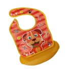 Kit Infantil Babador Pega Migalhas Colher Silicone Copo Rosa