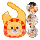 Kit Infantil Babador Pega Migalhas Colher Silicone Copo Azul