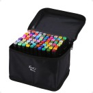 Conjunto Canetas Marcador Colorida Ponta Dupla Kit 80 Cores Estojo Escolar Canetinha