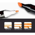 Conjunto Canetas Marcador Colorida Ponta Dupla Kit 100 Cores Estojo Escolar Canetinha