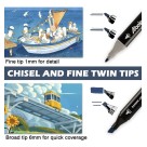 Conjunto Canetas Marcador Colorida Ponta Dupla Kit 168 Cores Estojo Escolar Canetinha