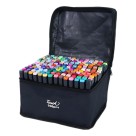 Conjunto Canetas Marcador Colorida Ponta Dupla Kit 168 Cores Estojo Escolar Canetinha