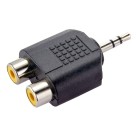 Plug Adaptador P2 Estéreo x 2 Jack Rca
