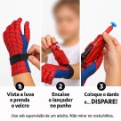 Luva Homem Aranha Lança Teia  Infantil Com Dardos
