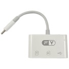 Adaptador Tipo Usb C 3 Em 1 Para Tf/sd/usb