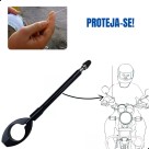 Antena Corta Pipa Moto Retrátil Anti Cerol Aço Inox Guidão