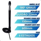 Antena Corta Pipa Moto Retrátil Anti Cerol Aço Inox Guidão
