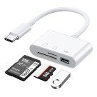 Adaptador Tipo Usb C 3 Em 1 Para Tf/sd/usb