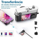 Adaptador Tipo Usb C 3 Em 1 Para Tf/sd/usb