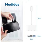 Adaptador Tipo Usb C 3 Em 1 Para Tf/sd/usb