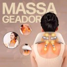 Massageador De Pescoço Inteligente Compressão Alívio De Dor Cor Bege