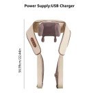 Massageador De Pescoço Inteligente Compressão Alívio De Dor Cor Bege